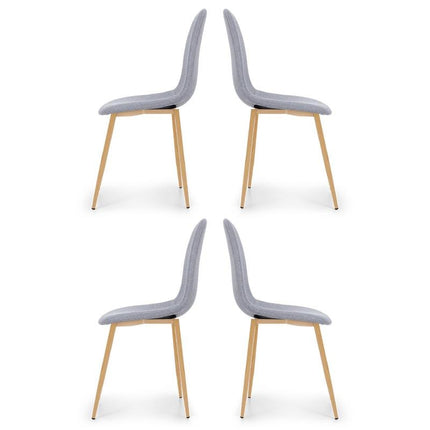 UNICORN Dining room chairs side chairs 4 pieces for 1 price black oak gray 44 x 54 x 87 cm (l - w - h) (49 cm seat height)