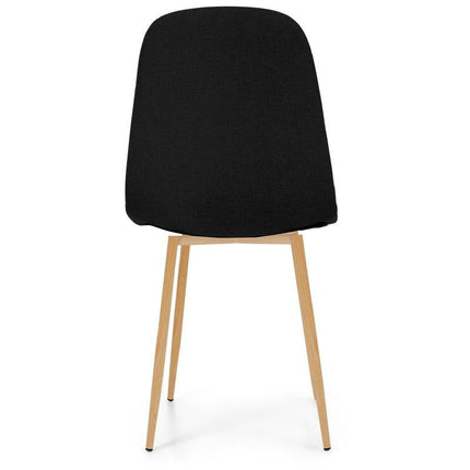 UNICORN Dining room chairs side chairs 4 pieces for 1 price black oak gray 44 x 54 x 87 cm (l - w - h) (49 cm seat height)