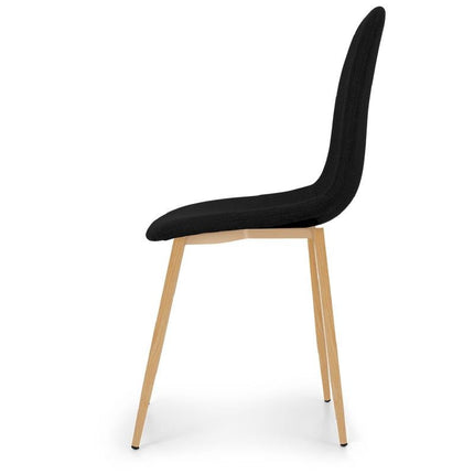 UNICORN Dining room chairs side chairs 4 pieces for 1 price black oak gray 44 x 54 x 87 cm (l - w - h) (49 cm seat height)