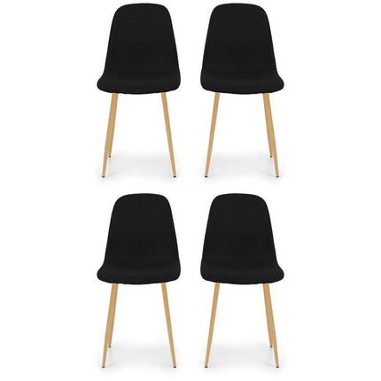 UNICORN Dining room chairs side chairs 4 pieces for 1 price black oak gray 44 x 54 x 87 cm (l - w - h) (49 cm seat height)