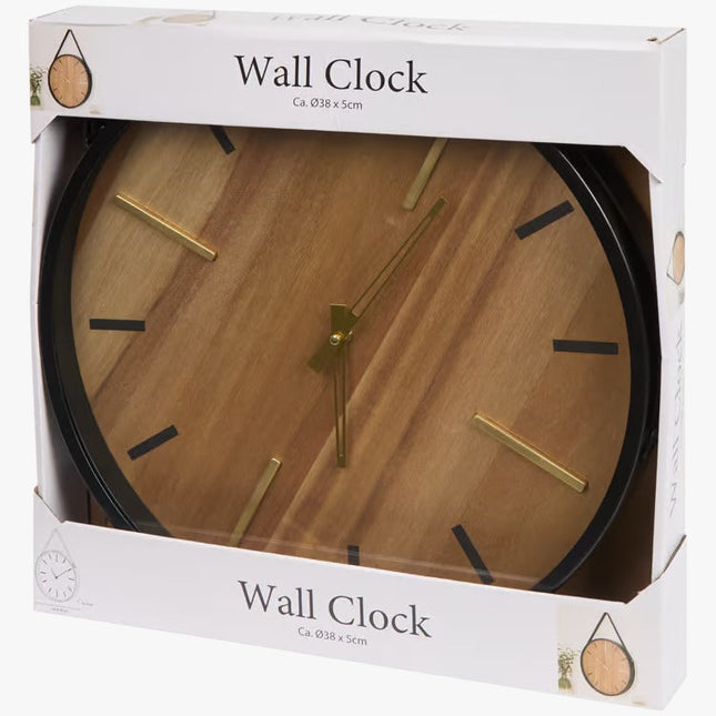UNICORN Wall Clock Brown Ø 38 x 5 cm