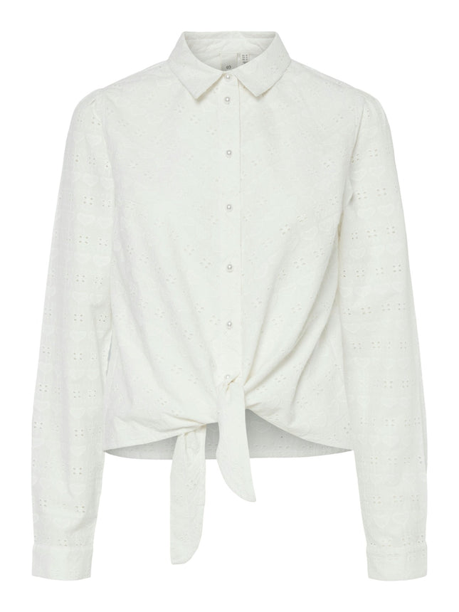UNICORN Women's White Broderie Tie Front Blouse White Cotton Blouse with Bow Detail xs s m l xl