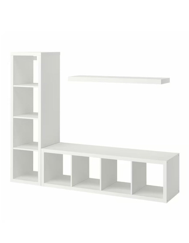 UNICORN TV unit wall unit black-brown white light brown width: 189 cm depth: 39 cm height: 147 cm