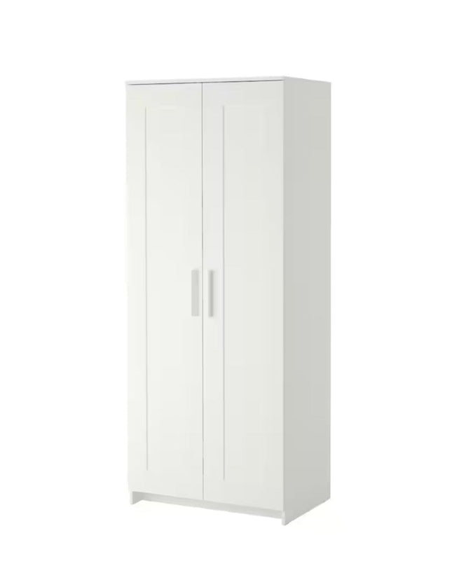 UNICORN Wardrobe wall cabinet wall unit white black Width 78 cm Depth 50 cm Height 190 cm