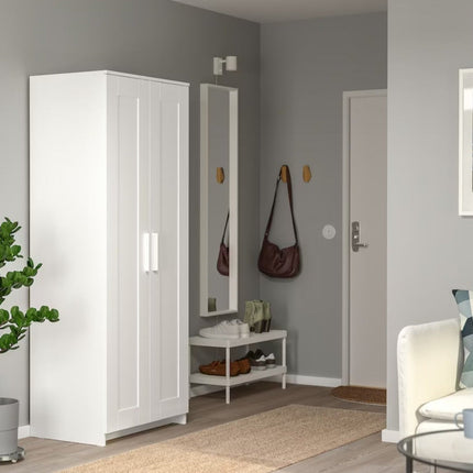 UNICORN Wardrobe wall cabinet wall unit white black Width 78 cm Depth 50 cm Height 190 cm