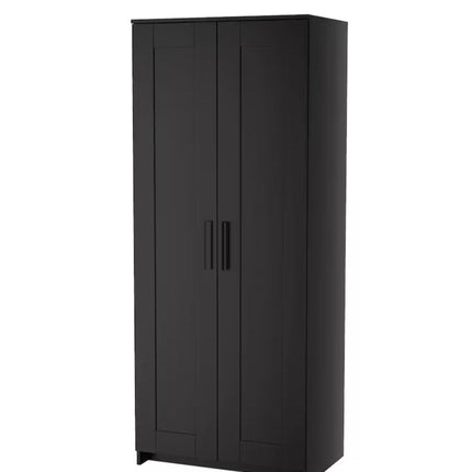 UNICORN Wardrobe wall cabinet wall unit white black Width 78 cm Depth 50 cm Height 190 cm