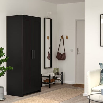 UNICORN Wardrobe wall cabinet wall unit white black Width 78 cm Depth 50 cm Height 190 cm