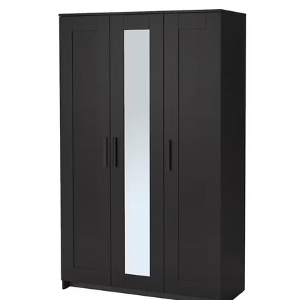 UNICORN Wardrobe wall cabinet wall unit white black brown width: 117 cm depth: 50 cm height: 190 cm