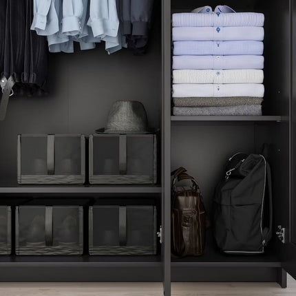 UNICORN Wardrobe wall cabinet wall unit white black brown width: 117 cm depth: 50 cm height: 190 cm