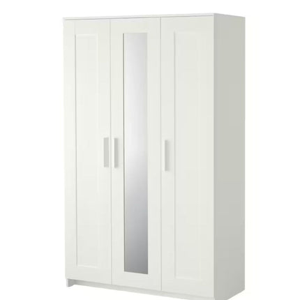 UNICORN Wardrobe wall cabinet wall unit white black brown width: 117 cm depth: 50 cm height: 190 cm