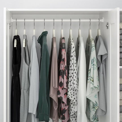 UNICORN Wardrobe wall cabinet wall unit white black brown width: 117 cm depth: 50 cm height: 190 cm