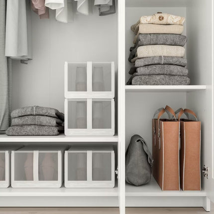 UNICORN Wardrobe wall cabinet wall unit white black brown width: 117 cm depth: 50 cm height: 190 cm