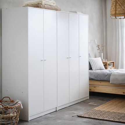 UNICORN Wardrobe wall cabinet wall unit white width: 117 cm depth: 55 cm height: 176 cm