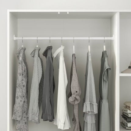 UNICORN Wardrobe wall cabinet wall unit white width: 117 cm depth: 55 cm height: 176 cm