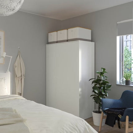 UNICORN Wardrobe wall cabinet wall unit white width: 117 cm depth: 55 cm height: 176 cm