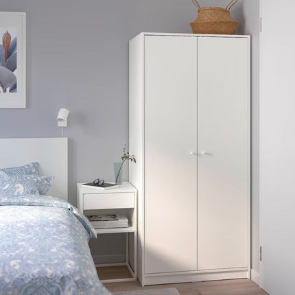 UNICORN Wardrobe white black brown with mirror width: 79 cm depth: 55 cm height: 176 cm