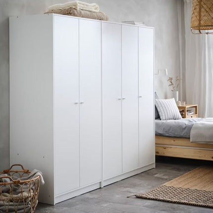 UNICORN Wardrobe white black brown with mirror width: 79 cm depth: 55 cm height: 176 cm