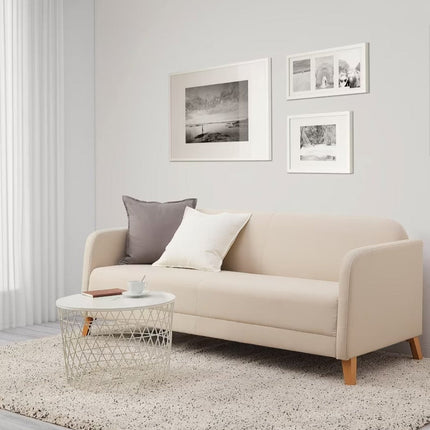 UNICORN Three-seater sofa beige black width 197 cm depth 80 cm height 76 cm