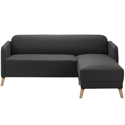 UNICORN Corner sofa beige black depth 80 cm width 197 cm height 76 cm