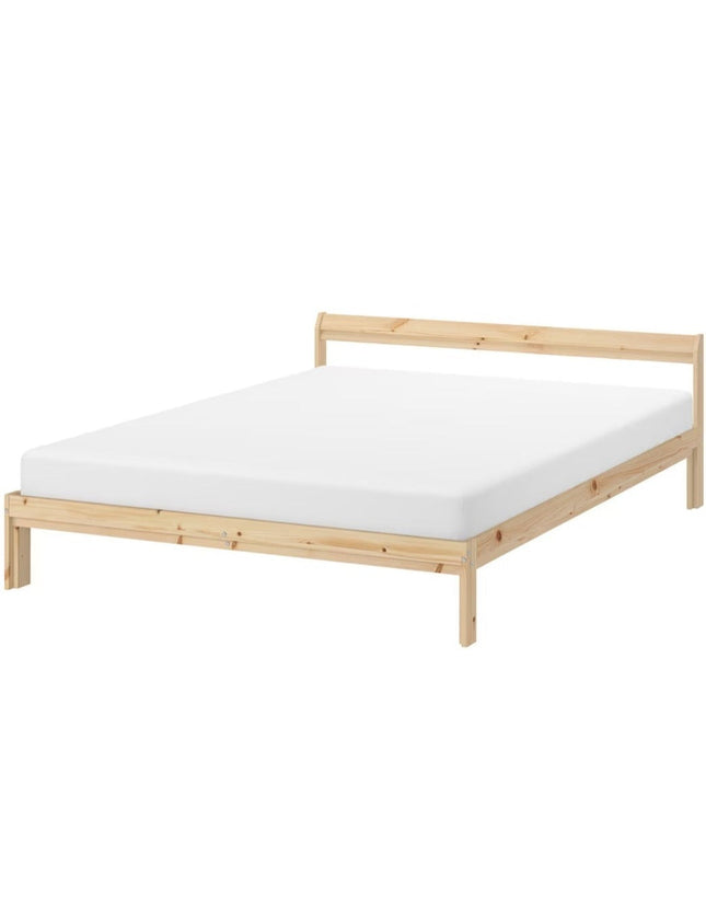 UNICORN Bed frame double bed light brown pine bed frame 140x200cm length 205 cm width 144 cm