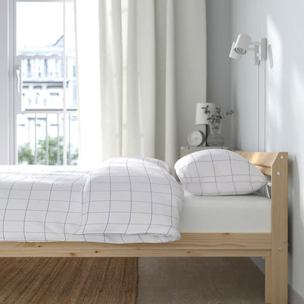 UNICORN Bed frame double bed light brown pine bed frame 140x200cm length 205 cm width 144 cm