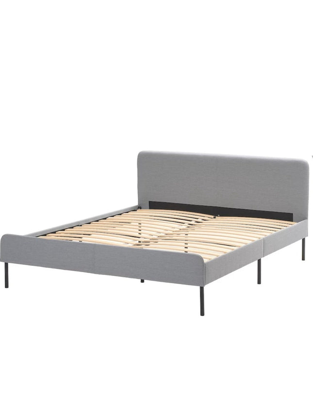 UNICORN Bed frame double bed gray black 140x200cm length 206 cm width 144 cm