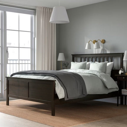 UNICORN Bed frame double bed black brown white 140x200cm length 211 cm width 154 cm