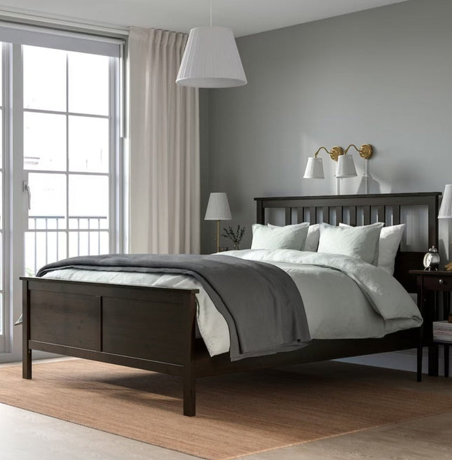 UNICORN Bed frame double bed black brown white 140x200cm length 211 cm width 154 cm