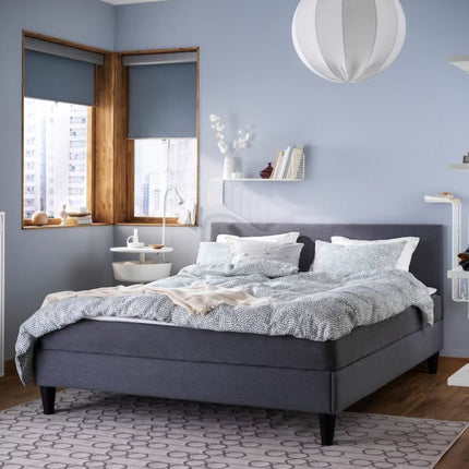 UNICORN Bed frame double bed gray 140x200cm length 204 cm width 140 cm