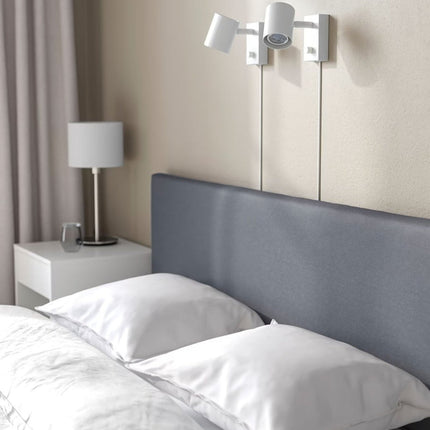 UNICORN Bed frame double bed gray 140x200cm length 204 cm width 140 cm