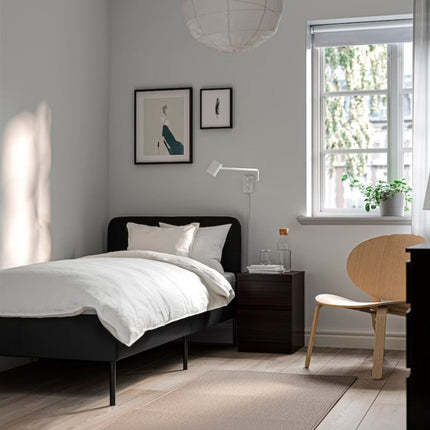 UNICORN Bed frame single bed gray 90x200cm length 206 cm width 94 cm