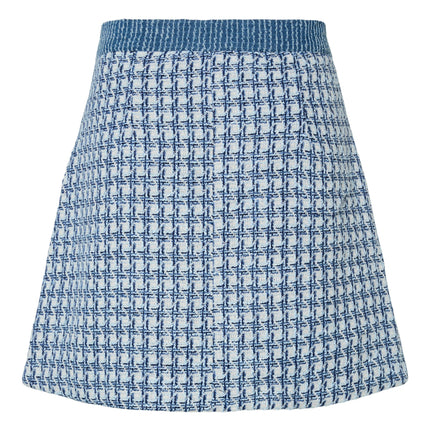 YAS Beru dark blue boucle skirt