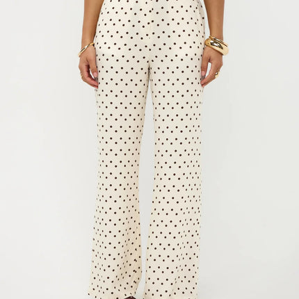 Ydence Pants Stacey Ecru/brown dot