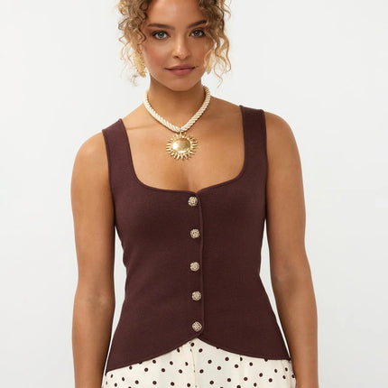 Ydence Knitted top Mella Brown