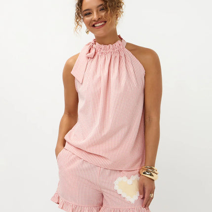 Ydence Top Kaylee pink check