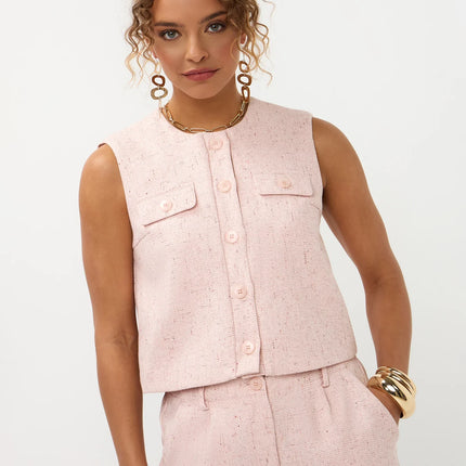 Ydence Gilet Amanda Peachy pink