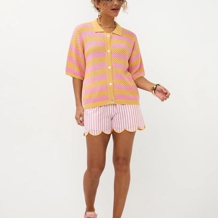 Ydence Knitted top Janouk Yellow Pink