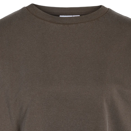 Noisy May Alani cropped shirt chocolate brown
