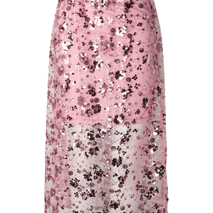 YAS Sequina long skirt orchid smoke