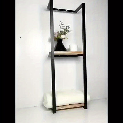 UNICORN 2-Layer Iron Wall-Mounted Towel Rack Black