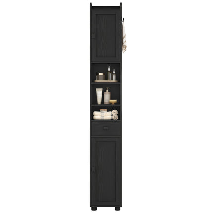 UNICORN Modern Narrow Tall Bathroom Vanity with Double Doors & Single Drawer