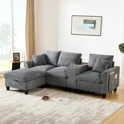 UNICORN Modern L-shaped sofa the first choice for small apartments Gray Beige