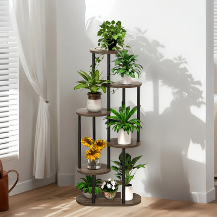 UNICORN 1pc Modern Wood Plant Stand White and Black