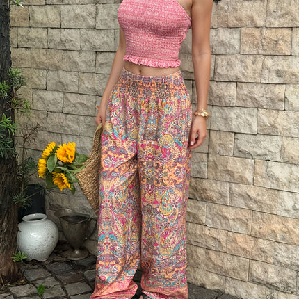 UNICORN Women'S Casual Wide-Leg Beach Pants with a Bohemian Style Design s m l xl