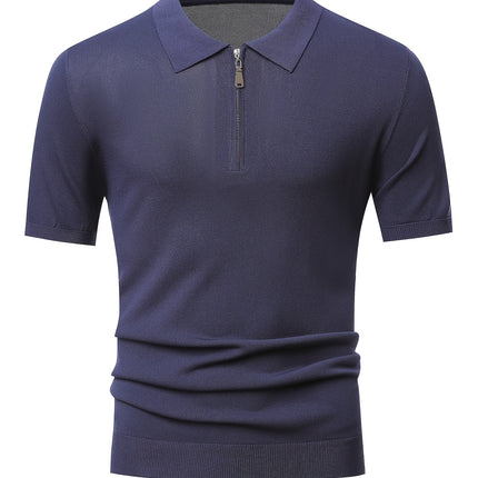 UNICORN Collared Half-Zip Short-Sleeve Shirt Men's Commuting Casual Solid Color s m l xl xxl