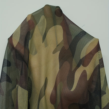 UNICORN Cross-border Women's Camouflage Print Mesh Sheer Jumpsuit s m l xl