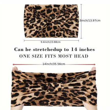 UNICORN 2 Blend Headbands in Bohemian Style Ideal for Sports with Leopard Print