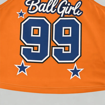 UNICORN Women's Orange Blue Color Block Ball Halter Tank Top Wide Leg Pants s m l xl xxl