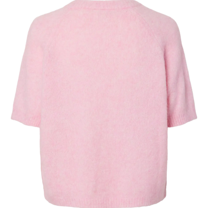 YAS Enya knit top pink