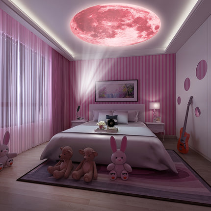 UNICORN Pink Moon Lamp That Includes Three Interchangeable Moon Projections